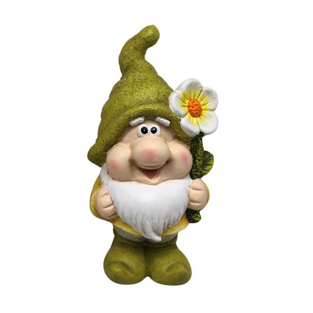 Zwerg stehend mit Blume (22cm)